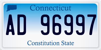 CT license plate AD96997