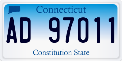 CT license plate AD97011
