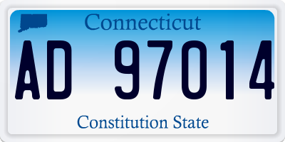 CT license plate AD97014