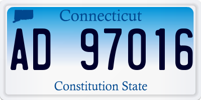 CT license plate AD97016