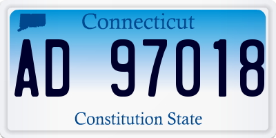 CT license plate AD97018