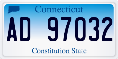 CT license plate AD97032