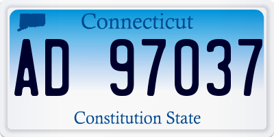 CT license plate AD97037