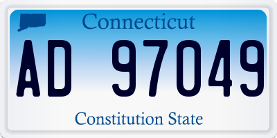 CT license plate AD97049