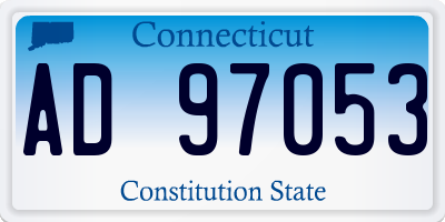 CT license plate AD97053