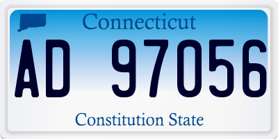 CT license plate AD97056