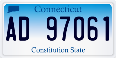 CT license plate AD97061