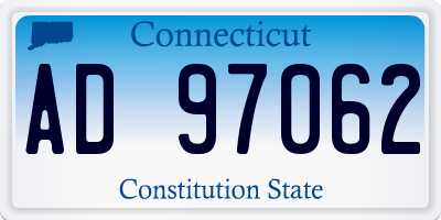 CT license plate AD97062
