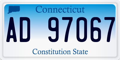 CT license plate AD97067