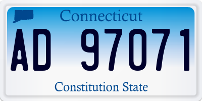 CT license plate AD97071