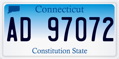 CT license plate AD97072
