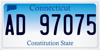 CT license plate AD97075