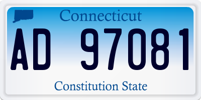CT license plate AD97081