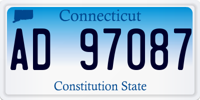 CT license plate AD97087