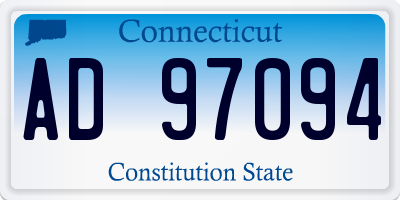 CT license plate AD97094