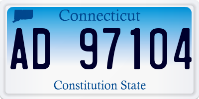 CT license plate AD97104