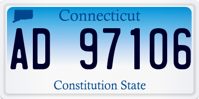 CT license plate AD97106