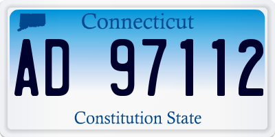 CT license plate AD97112