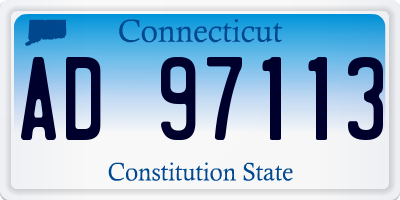 CT license plate AD97113