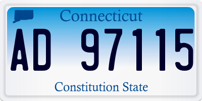 CT license plate AD97115