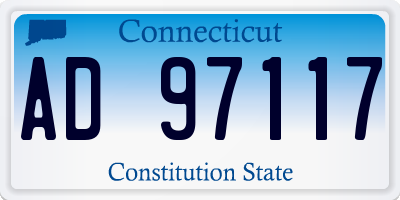 CT license plate AD97117