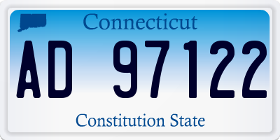 CT license plate AD97122