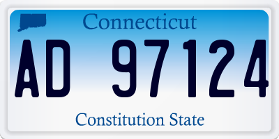 CT license plate AD97124