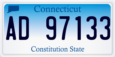 CT license plate AD97133
