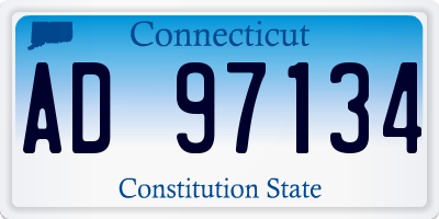 CT license plate AD97134