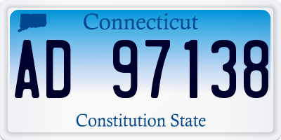 CT license plate AD97138