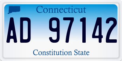 CT license plate AD97142