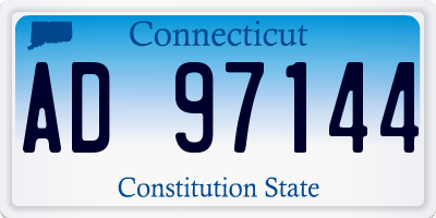 CT license plate AD97144