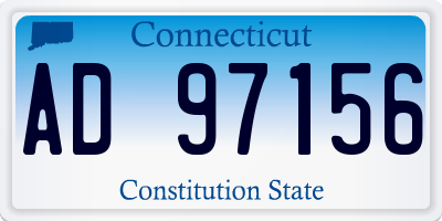 CT license plate AD97156