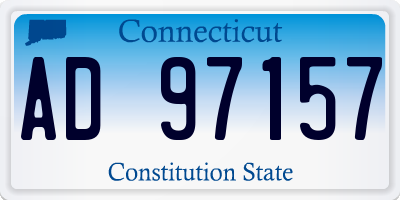 CT license plate AD97157