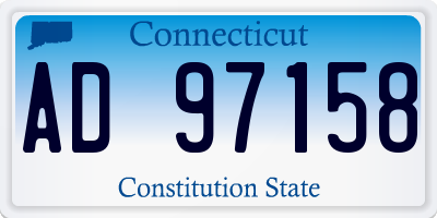 CT license plate AD97158
