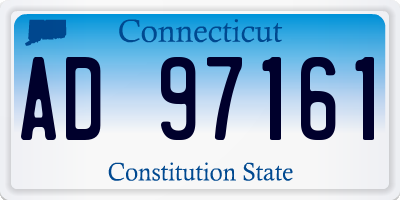 CT license plate AD97161