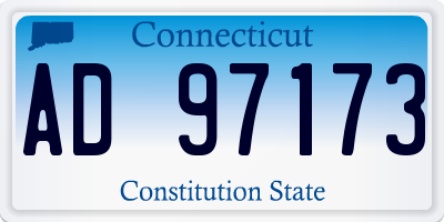 CT license plate AD97173