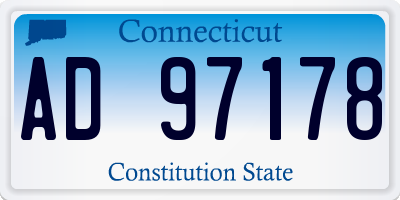 CT license plate AD97178