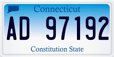 CT license plate AD97192