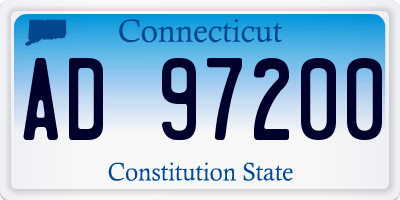 CT license plate AD97200