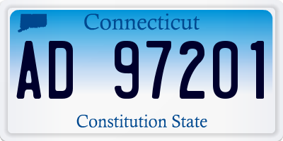 CT license plate AD97201
