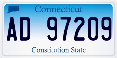 CT license plate AD97209