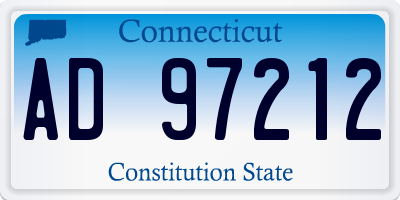 CT license plate AD97212