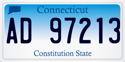 CT license plate AD97213