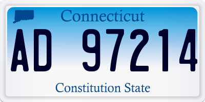 CT license plate AD97214