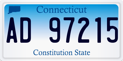 CT license plate AD97215