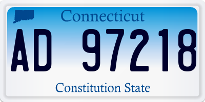 CT license plate AD97218
