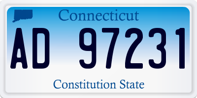 CT license plate AD97231
