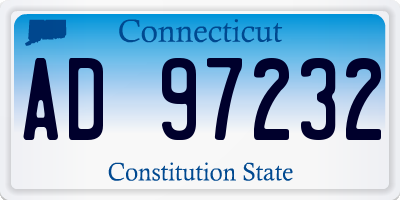 CT license plate AD97232
