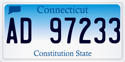 CT license plate AD97233